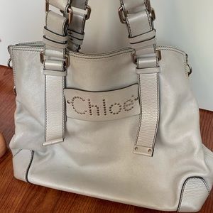 Chloe Silver Large Tote Bag